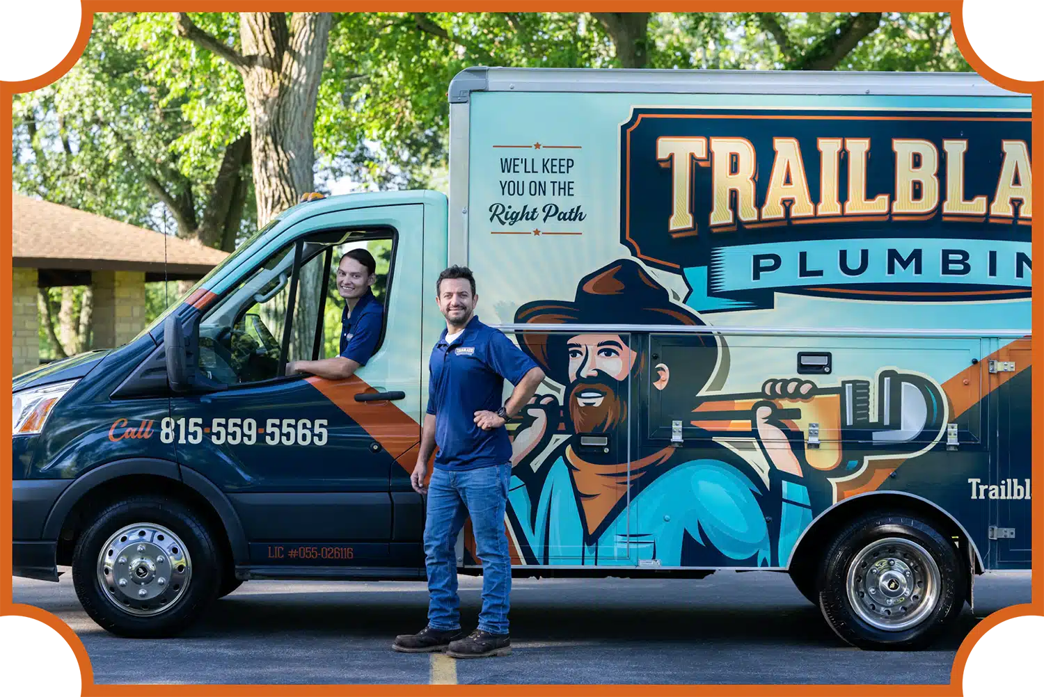 trailblazer trucks and a plumber in mokena